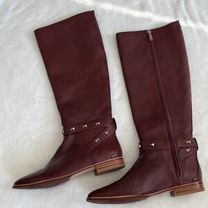 Ted Baker London Plannia Bow Hardware Knee High Riding Boot Size 38.5